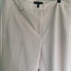 Adrienne Vittadini Light Pink Patterned Trousers